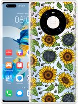 Huawei Mate 40 Pro Hoesje Sunflowers Designed by Cazy
