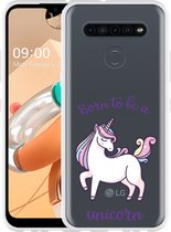 LG K41S Hoesje Born to be a Unicorn - Designed by Cazy