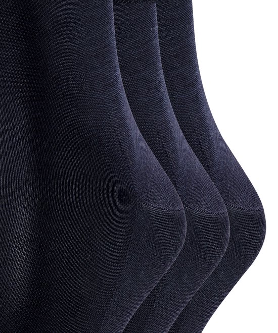 FALKE Tiago Lot de 3 paires de chaussettes Business & Casual en Katoen biologique pour homme Bleu - Chaussettes 44