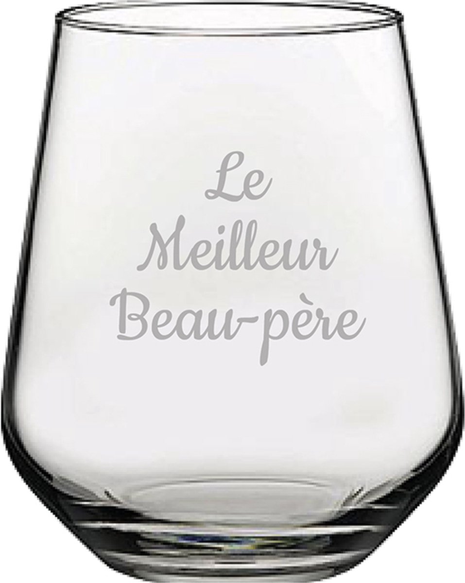 Drinkglas gegraveerd - 42,5cl - Le Meilleur Beau-père