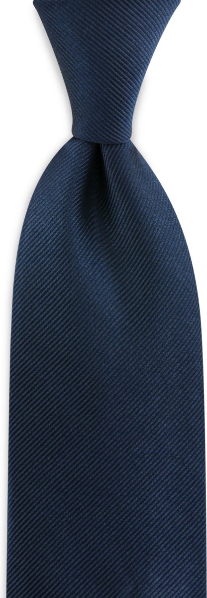 JB Collection - Stropdassen - stropdas zijde marineblauw repp - marineblauw