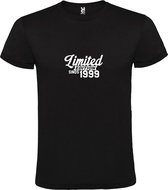 Zwart T-Shirt met “Limited sinds 1999 “ Afbeelding Wit Size XXL