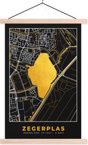 Porte-affiche avec affiche - Affiche scolaire - Carte - Carte - Plan de la ville - Nederland - Zegerplas - 40x60 cm - lattes vierges
