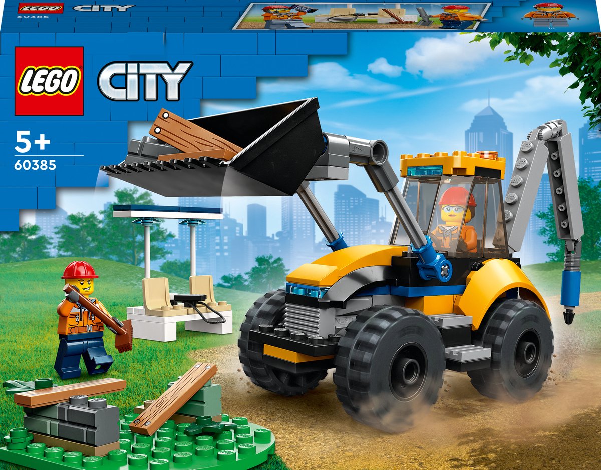 LEGO® City 60385 La Pelleteuse de Chantier, Jouet Engin de Chantier,  Garçons et Filles 5
