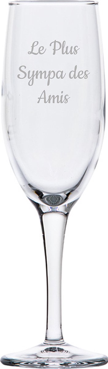 Champagneglas gegraveerd - 16,5cl - Le Plus Sympa des Amis