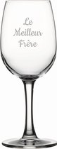 Witte wijnglas gegraveerd - 26cl - Le Meilleur Frère