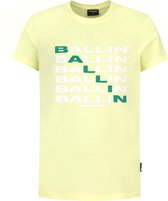Ballin Amsterdam - Jongens Slim Fit T-shirt - Geel - Maat 116