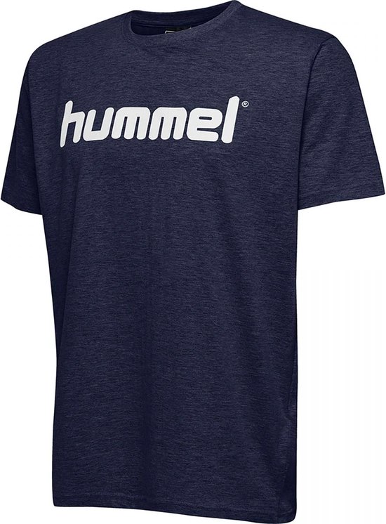 Hummel logo shirt hmlmover cotton ss tee navy 2055827026, maat M