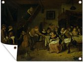 Le mariage paysan - Peinture de Jan Steen Garden poster 40x30 cm - petit - Toile de jardin / Toile d'extérieur / Peintures d'extérieur (décoration de jardin)
