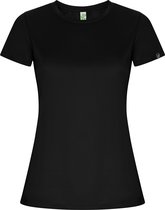 Zwart dames ECO sportshirt korte mouwen 'Imola' merk Roly maat XL