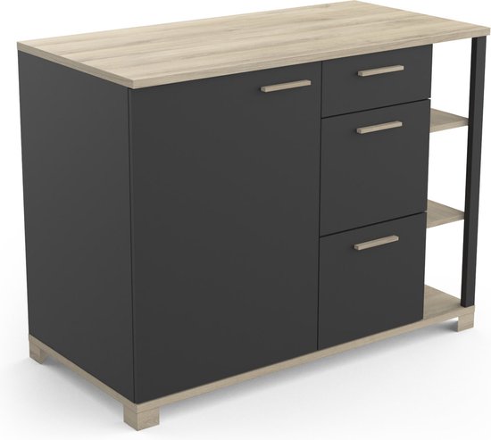 Belfurn - meuble de cuisine - meuble bas Atelier 120cm élément de cuisine  avec 1 porte... | bol