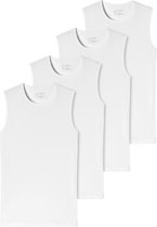 Schiesser Heren Tank Top / Onderhemd met ronde hals 4er-Pack - 95/5 - Organic Cotton