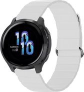 Bracelet en cuir magnétique iMoshion mm - Convient pour Samsung Galaxy Watch 46 mm / 3 (45 mm) / Gear s3 - Polar Vantage M2 / Grit X - Garmin Vivoactive 4 / Venu 2 - Huawei Watch GT 3 (pro) / 2 - Amazfit GTR - Wit