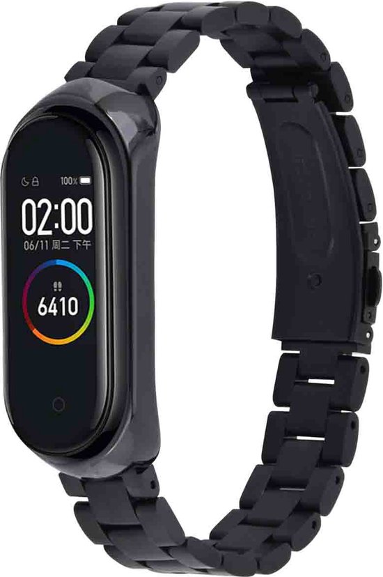 Xiaomi Mi Band 3 / 4 Bandje - iMoshion Stalen band inkliksysteem ...