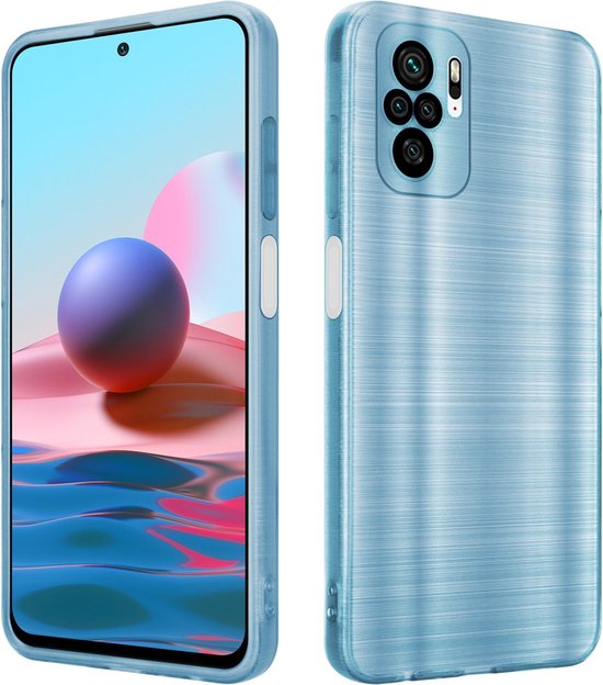 CADORABO in silicone TPU con design spazzolato CUSTODIA per iPhone 12, Brushed Turchese