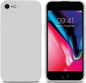 Cadorabo Hoesje geschikt voor Apple iPhone 7 / 7S / 8 / SE 2020 in FLUID WIT - Beschermhoes gemaakt van flexibel TPU silicone Cover Fluid Case