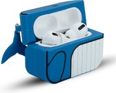 Cadorabo Hoesje geschikt voor Apple AirPod PRO 2 - Design Blue Whale - Draagbaar Silicone hoofdtelefoon beschermend geval 3D geval sleutelhanger
