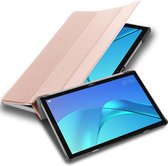 Cadorabo Tablet Hoesje geschikt voor Huawei MediaPad M5 LITE 10 (10.1 inch) in PASTEL ROZE GOUD - Ultra dun beschermend geval met automatische Wake Up en Stand functie Book Case Cover Etui