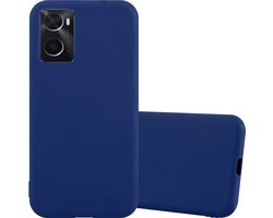 Cadorabo Hoesje geschikt voor Oppo A36 / A76 / A96 4G / K10 4G / Realme 9i in CANDY DONKER BLAUW - Beschermhoes gemaakt van flexibel TPU silicone Case Cover