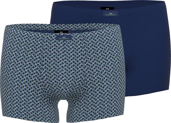 Gotzburg boxer pour homme longueur normale (pack de 2) - mini design bleu moyen - Taille : XL