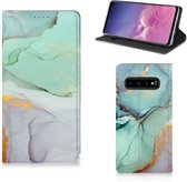 Bookcase voor Geschikt voor Samsung Galaxy S10 Watercolor Mix