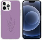 iMoshion Hoesje Siliconen Geschikt voor iPhone 13 Pro - iMoshion Design hoesje - Paars / Floral Purple