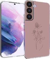 iMoshion Hoesje Geschikt voor Samsung Galaxy S22 Hoesje Siliconen - iMoshion Design hoesje - Roze / Floral Pink