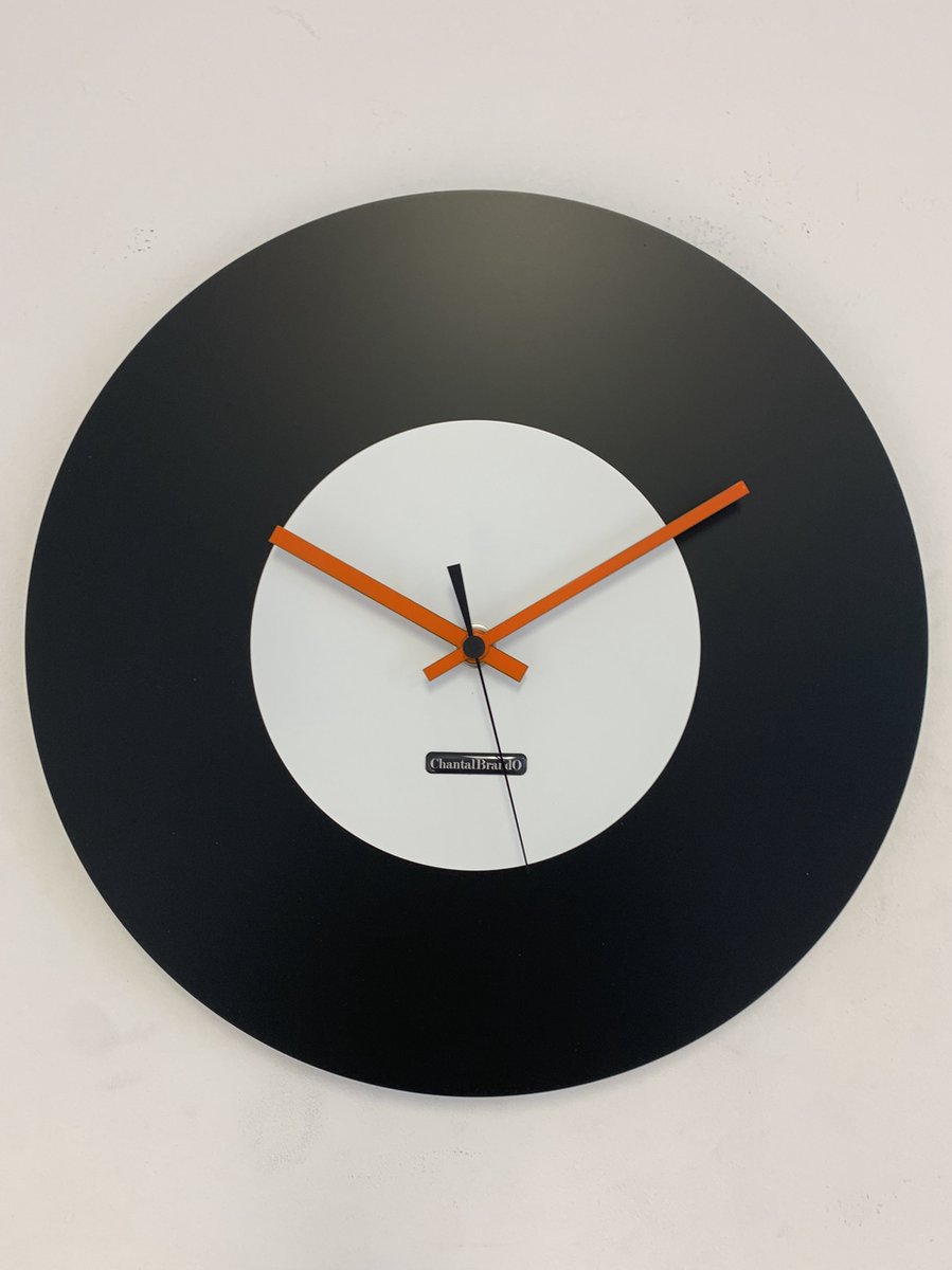 Wandklok ChantalBrandO MISTRAL BLACK & WHITE -- MODERN DESIGN --