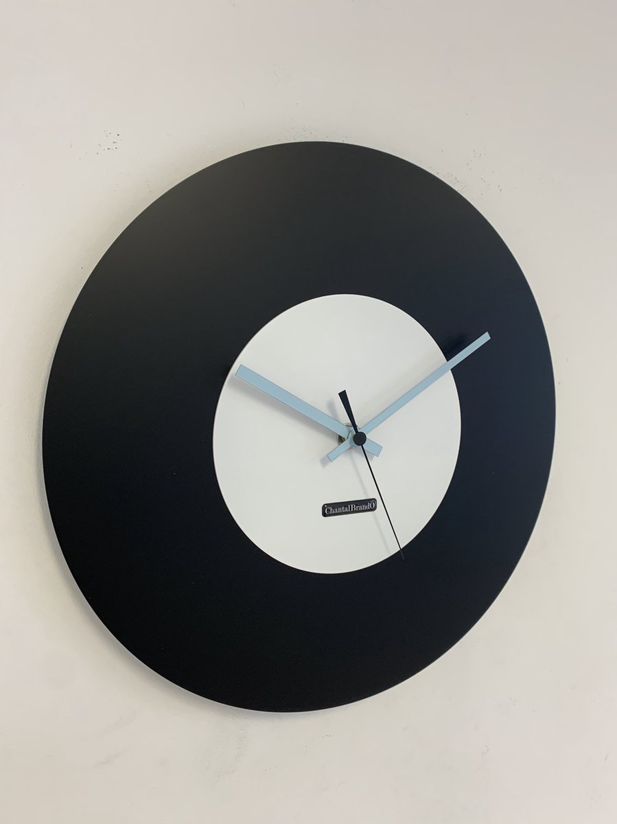 Wandklok ChantalBrandO MISTRAL BLACK & WHITE -- MODERN DESIGN --