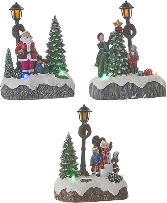 Kerstversiering Luville Scène Straatlantaarn (9,5 x 5,5 x 12,5 cm)