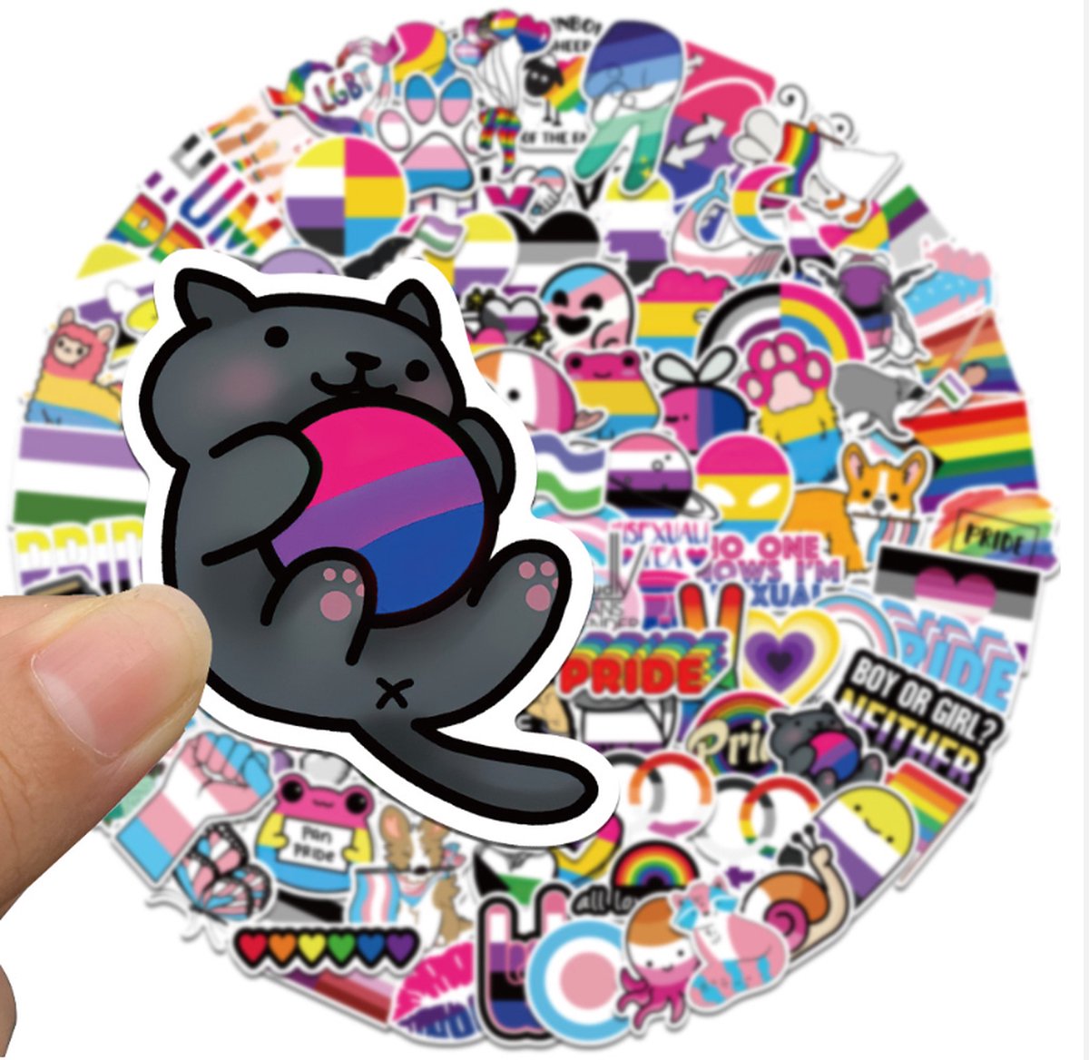 Daily Essentialz Regenboog Stickers - LGBTQ - Pride Stickers - Gay Pride - Skate stickers - Skateboard Stickers - Stickers volwassenen - Bullet Journal Stickers - 50 stuks — afbeelding 6