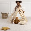 Afbeelding van het spelletje PLAYWALL Triangel klimspel – Houten kinderspeelgoed – Montessori – Klimrek – Ondersteund de zelfontwikkeling – L78xB43.5xH90 cm