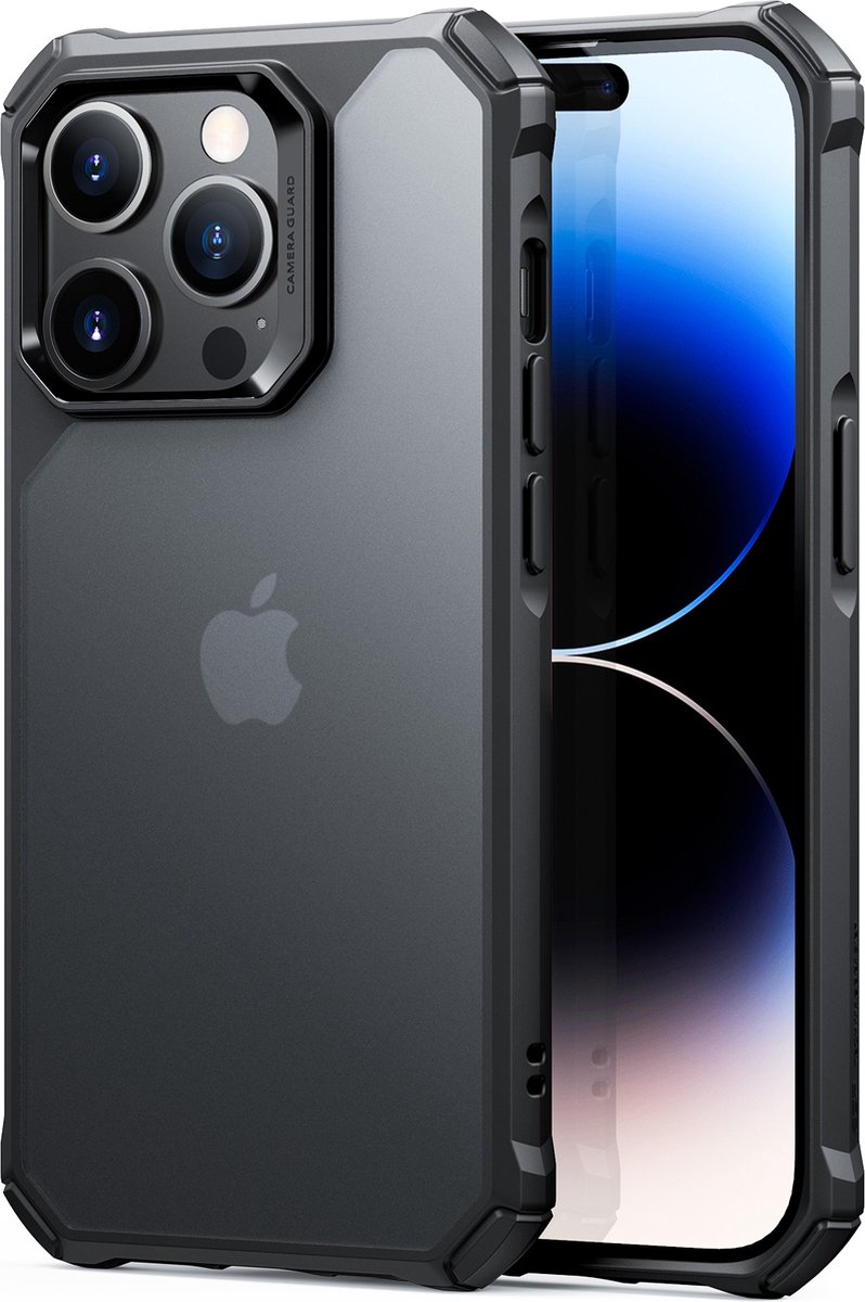 ESR Air Armor Telefoonhoesje geschikt voor Apple iPhone 14 Pro Shockproof Hardcase Hoesje - Zwart