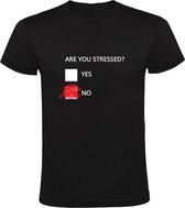 Are You Stressed Heren T-shirt | Stress | Werk | Collega | Partner | School | Vakantie | Rust nemen | Chaos | Shirt