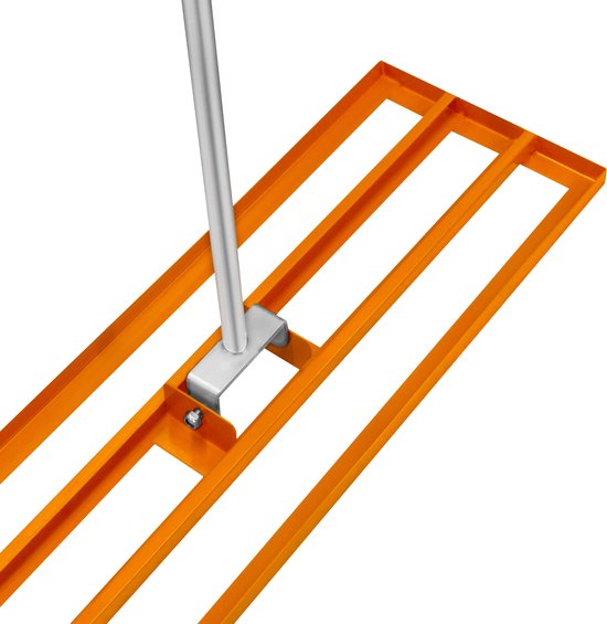 T-MECH Gazon Leveler - Nivellering Hark 100 cm - Verstelbaar Handvat: 1.20 tot 1.90 m - Comfortable Handgreep - Oranje van Merkloos	 — afbeelding 3