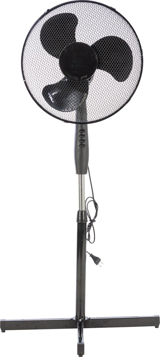 MaxxHome Statiefventilator - Ventilator - Staande Ventilator - 3 Snelheden - Zwart