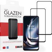 2-pack BMAX geschikt voor OnePlus Nord CE 2 Lite 5G Screenprotector - Full Cover - Gehard glas - Tempered glas - OnePlus screenprotectors 2 stuks - Telefoonglaasje - Beschermglas - Glasplaatje - Screensaver - Screen protector - Case friendly - Zwart