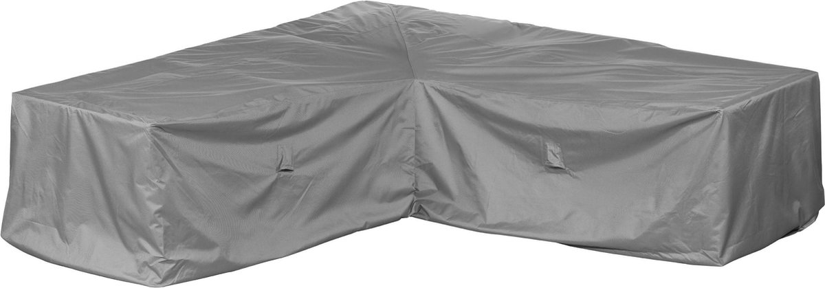 Beschermhoes voor loungeset L-vorm | 300 x 300 x 80 cm | polyesterweefsel van het type Oxford 600D, kleur: grijs.