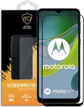 Motorola Moto E13 Screenprotector - MobyDefend Gehard Glas Screensaver - Zwarte Randen - Glasplaatje Geschikt Voor Motorola Moto E13