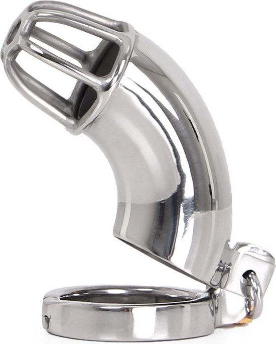 Cage De Chasteté Métal Pour Homme Avec Cadenas - Étireur Testicules - Neuf