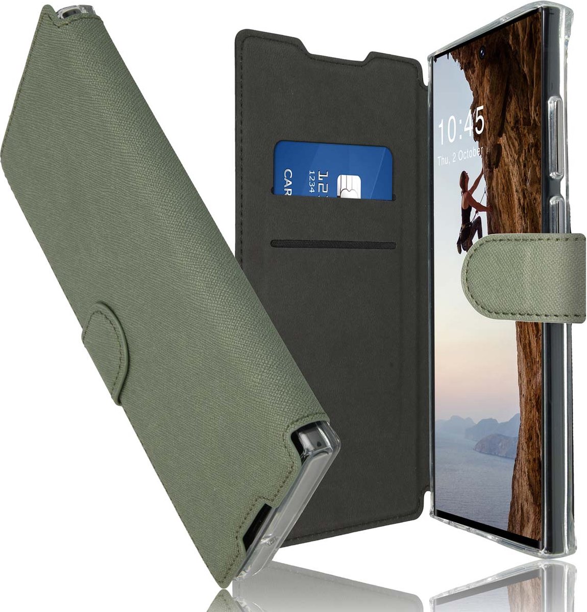 Accezz Xtreme Wallet Bookcase Samsung Galaxy S23 Ultra hoesje - Lichtgroen
