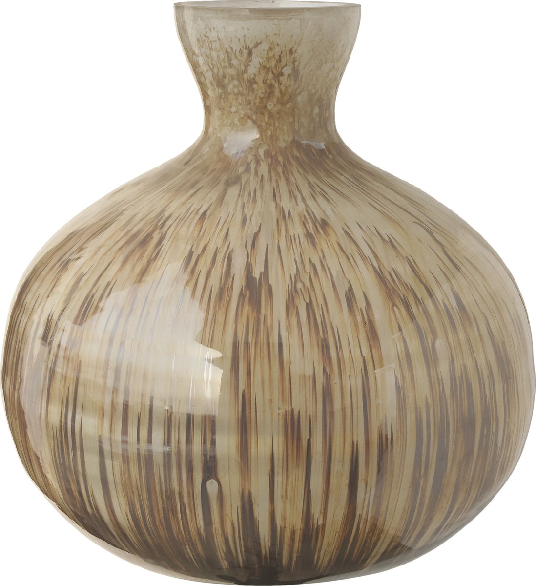 PTMD Xela Vaas - 26 x 26 x 28 cm - Glas - Grijs