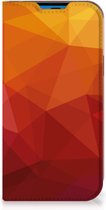 Stand Case Geschikt voor iPhone 14 Pro Polygon Red
