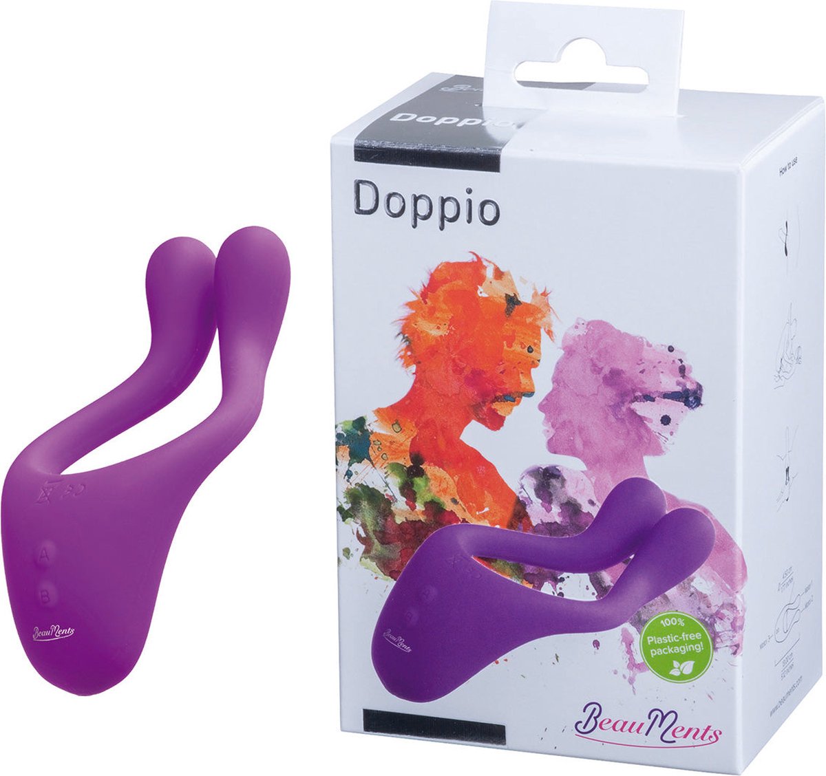 BeauMents - Doppio - Massager Voor Koppels - Paars