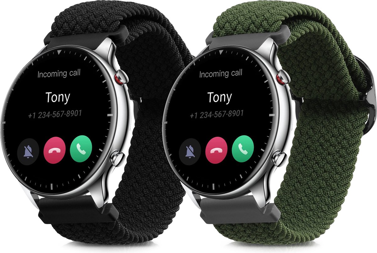 Coque De Protection Pour Huami Amazfit GTR (47mm) - 2 étuis En Silicone Transparent-noir, Protection écran Et Cadre