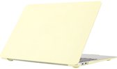 Mobigear Laptophoes geschikt voor Apple MacBook Air 13 Inch (2018-2020) Hoes Hardshell Laptopcover MacBook Case | Mobigear Cream Matte - Geel - Model