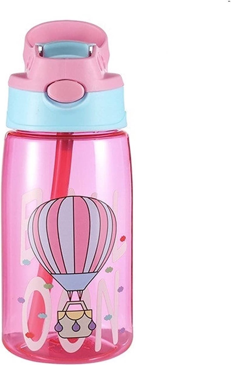 Balloon Drinkfles met Rietje - BPA-vrij - Tritan Hoge Kwaliteit 480 ml