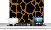 Spatscherm keuken - Dierenprint - Giraffe - Design - Dieren - Achterwand keuken - Spatscherm - Luipaard - 80x55 cm