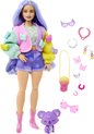 Barbie Extra - Modepop Barbiepop - Lavendel haar met vlinders