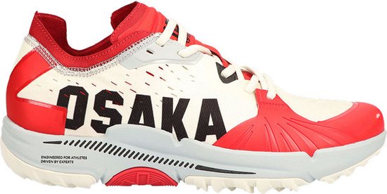 Osaka iDo Women - Chaussures de sport - Hockey - TF (Turf) - White/Gris/Rouge
